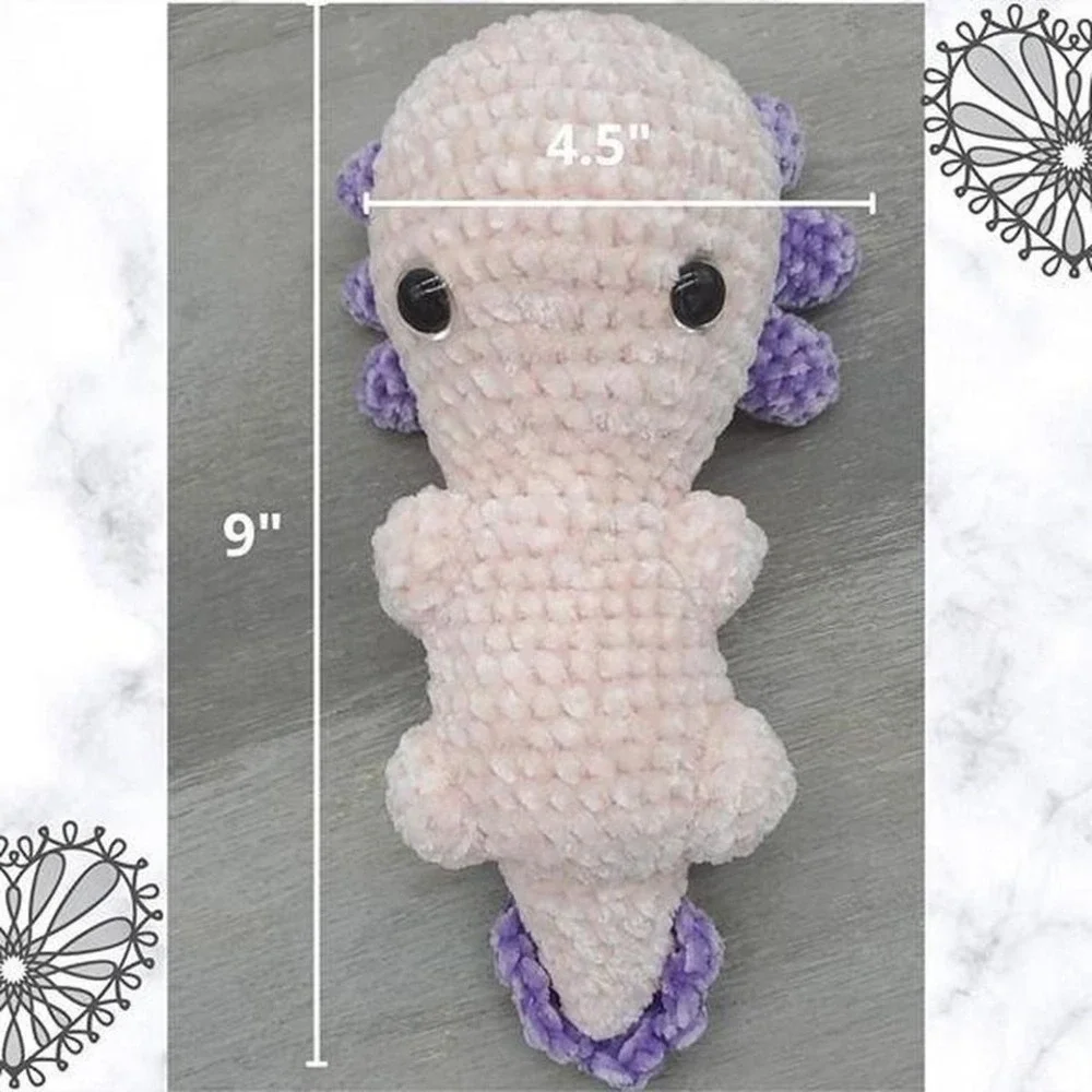 Handmade crochet axolotl